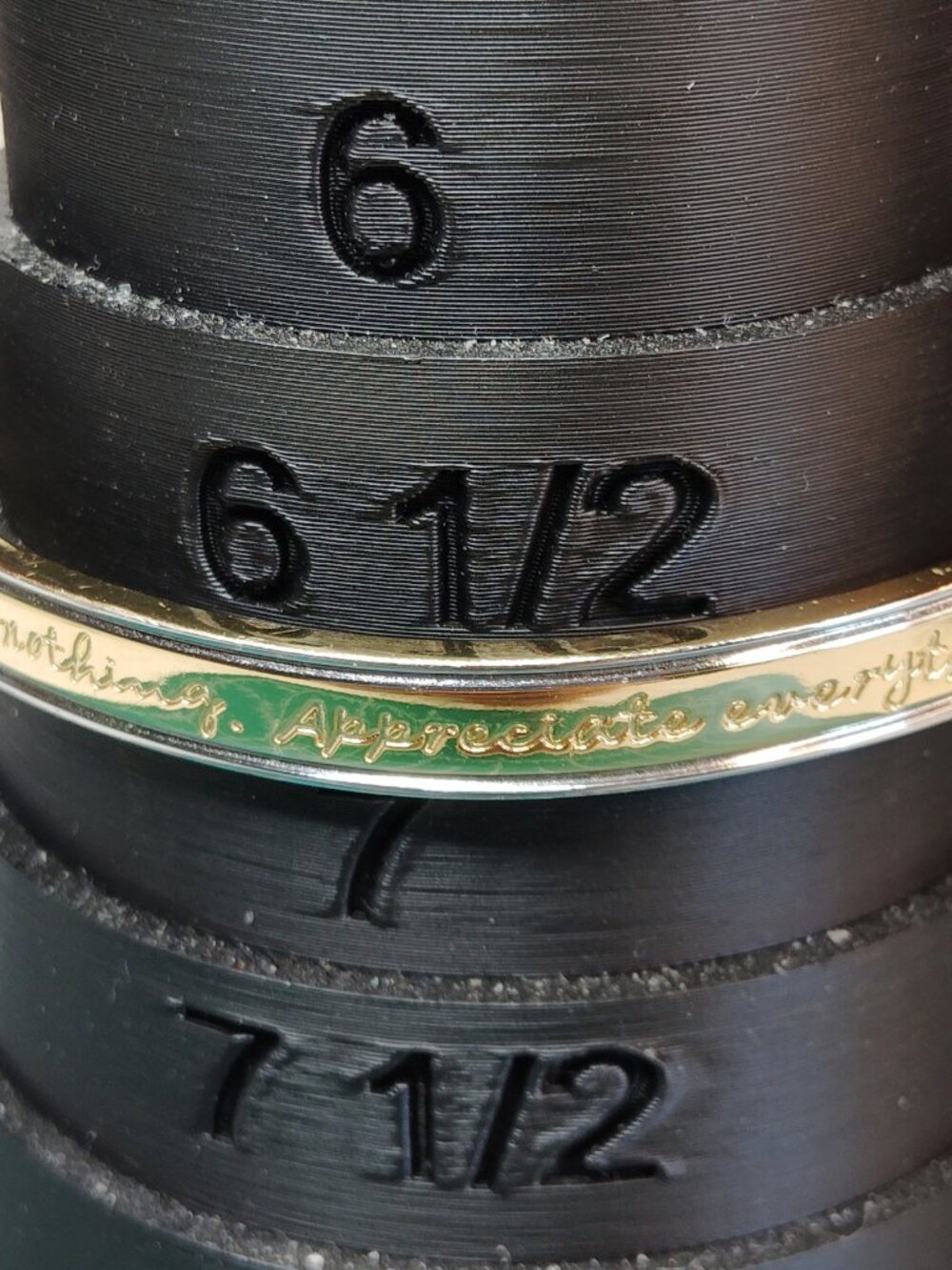 Rustic Cuff Gold & Silver “Expect Nothing” Quote Bracelet - Picture 8 of 8